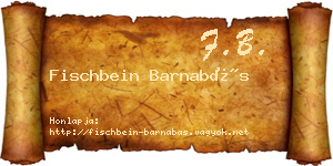 Fischbein Barnabás névjegykártya